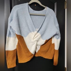 Womens Sweater With Tie Detail In Front